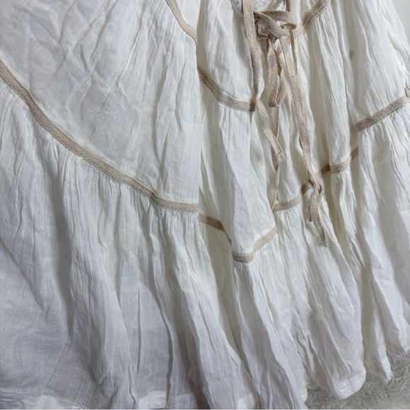 Free People Free-est Isla Tiered Ruched Vacation Midi Dress M - Picture 9 of 10